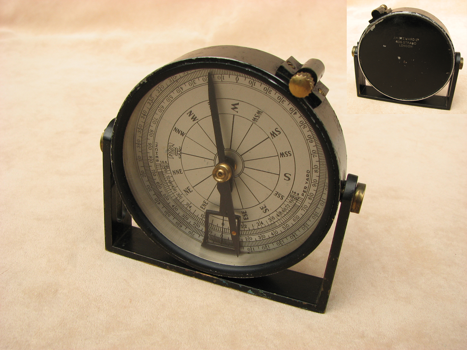 J H Steward Handle compass with clinometer